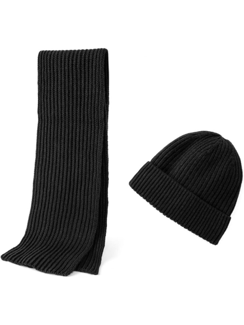 Cozy 2PC Merino Wool Beanie & Scarf Set for Men & Women - Warm Winter